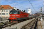 Bahnhofsaufnahme von der SZ 342 022, welche uns zuvor mit dem EC 151  Emona  (Wien Meidling - Ljubljana) von Spielfeld nach Maribor gebracht hatte.
Maribor 12.1.2013