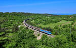 363 001 mit einem Güterzug am 11.05.2024 bei Crnotice.