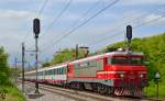 S 363-011 zieht EC158 'Croatia' durch Maribor-Tabor Richtung Wien. /17.5.2013