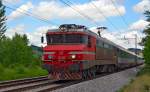 S 363-004 zieht EC151 'Emona' durch Maribor-Tabor Richtung Ljubljana. /22.5.2013