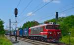 S 363-029 zieht Containerzug durch Maribor-Tabor Richtung Norden. /8.7.2013
