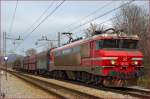SŽ 363-013 zieht Güterzug durch Maribor-Tabor Richtung Tezno Verschiebebahnhof. /22.1.2014