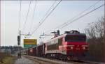 SŽ 363-031 zieht Güterzug durch Maribor-Tabor Richtung Norden. /10.3.2014
