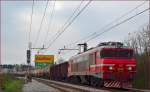 SŽ 363-029 zieht Güterzug durch Maribor-Tabor Richtung Norden. /26.3.2014