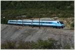 Rhapsody in Blue VI - S Pendolino 310 003 fhrt als ICS ber den groen Damm nahe Hrastovlje.  
17.8.2013