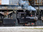 Die wohl kleinste unter Dampflokomotiven im Eisenbahnmuseum Ljubljana ist die Gonobitz 3. (August 2019)