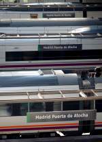  Madrid Puerta de Atocha : wer hier abfährt, der will in den Süden Spaniens - und das geht mit den modernen Hochgeschwindigkeitszügen extrem schnell! 26.9.2014