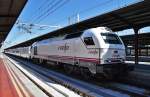 Hier 334-027-0 mit TLG278 von Madrid Camartin nach Almeria, dieser Zug stand am 11.3.2012 in Madrid Chamartin.