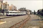 Hier ein Blick auf die Ausfahrseite Richtung Inca des Bahnhofs von Palma de Mallorca am 31.07.1995. (Archiv 07/95)