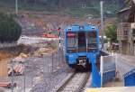 Triebzug 3514/6514 nach Bermeo fhrt am 29.09.2005 in die Station Amorebieta ein.