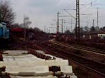 Diesel-Lok 1905 am 09.05.2003 auf einen Abstellgleis vor dem Bahnhof Santander. Diese moderne Lok ist vermutlich Zuglok fr den Touristenzug.