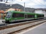 Triebzug Stadler GTW AM5 Les Agulles der Zahnradbahn Monistrol de Montserrat 152 m - Montserrat 700 m am 09.03.2008 im Bahnhof Monistrol de Montserrat. Hier kann man mit der FGC R5 von Barcelona, Plazade Espanya (Entfernung ca. 35 km) kommend in die Zahnradbahn umsteigen.