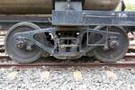 Drehgestell der Bauart  Bettendorf , eingebaut im บ.ท.ค.126021 (บ.ท.ค. =B.O.T./Bogie Oil Tank Wagon). - Bild vom 26.März 2024 in der Ayutthaya Station.