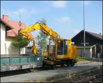 Bagger SVP 7 an der Bahnhof Cisovice am 28. 9. 2017.