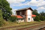 Wasserturm im Bahnhof Jaromerice nad Rockytnou am 09.August 2019.