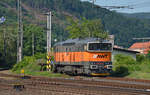 753 729 der AWT stand am 14.06.19 in Decin abgestellt und wartete besetzt mit einem Lokführer auf ihren nächsten Einsatz.