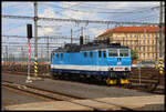 Die CD 162012-9 stand am 5.6.2024 um 15.35 Uhr als Reservelok am östlichen Bahnhofs Kopf in Prag Hauptbahnhof.