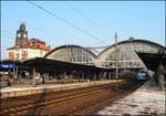Blick auf den Haupt Bahnhof Praha. 2017.01.23