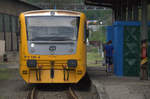 914 126-8 an der Dieseltankstelle in Usti nad Labem.