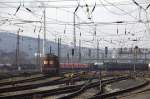 Umfangreiche Gleisanlagen im Bahnhof Usti nad Labem zapad , einem bedeutenden
Güterverkehrsknotenpunkt. 07.03.2015  10:35 Uhr (aus dem Schnellzug aufgenommen)