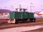 Rangierlok T 334 abgestellt am 11.03.07 auf dem Bahnhof Usti nad Labem.