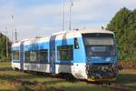 CD 841 005-2 fährt am 09.August 2019 als Os 28318 (Slavonice - Kostelec u Jihlavy) in den Bahnhof Telc ein.
