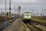 Captrain 285 117 wartet am 18.11.2017 in Cheb auf neue Aufgaben.