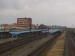 Blick ber die Bahnsteige am 04.03.2014 in Cheb.