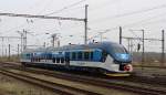 844 019-0 kommt am 05.04.2014 mit dem Os 36027 aus Aš Město in ihrem Zielbahnhof in Cheb an.