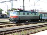 Museumslok E499 112 im Bahnhof Chomutov, 17.07.07