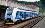 Der RegioPanter 441 005 wartet am 04.07.13 in Decin auf Fahrgste um anschlieend nach Liberec aufzubrechen.