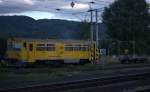 Der Tunnelmeßwagen (?) im Abendlicht in Decin.