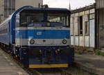 794 005-5 zun regionalen Tag der Eisenbahn in Kralupy. 27.04.2019. 16:27 Uhr.