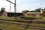 Drehscheibe und Rundschuppene beim Bahnhof Letohrad.