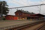 Bahnhof Veseli nad Luznice am Morgen des 05.August 2018. 