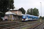 CD 844 003-4 wendet am 11.August 2018 im Bahnhof Roznov pod Radhostem vom Os 3903 aus Kromeriz auf den Os 3926 zurück nach Kromeriz.