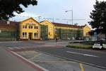 Vorplatzansicht des Bahnhof Stare Mesto u  Uherske Hradiste am 08.September 2018.