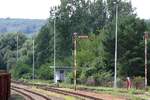 Altösterreichisches Hauptsignal am 03.August 2019 im Bahnhof Nemotice.