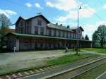 Bahnhof Kynsperk nad Ohri (Knigsberg an der Eger),
 an der Egertalstrecke zwischen Cheb (Eger) und Sokolov (Falkenau) gelegen.
10.05.2008