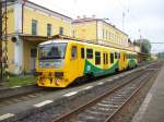 814 081-5 im Bahnhof Franzensbad (Frantikovy Lzně Tschechien)13.05.2010