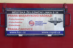 Zuglaufschild Praha-Masarykovo - Praha-Cakovice .