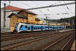 Regio Panter 640107-9 fährt am 10.6.2024 um 10.40 Uhr in Usti nad Labem in Richtung Cheb ab.