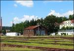 Der Lokschuppen beim Bahnhof Náchod am 1. 8. 2018.