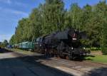 555 0153 mit einigen Wagen am 14.09.2013 in Lun u Rakovnka.