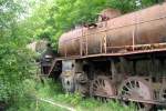 Vllig eingewachsen, stehen diese zwei Dampfrsser auf den Gelnde des Eisenbahnmuseums in Luzna u Rakovnika .