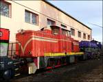 715 003-0 (T426.0003, Baujahre 1961, Simmering-Graz-Pauker AG (SGP), Floridsdorf Wien) am 16.12.2019 in Kladno KDS.