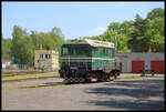 Unweit des Eingangs zum Eisenbahnmuseum in Luzna u Rakovnika stand am 7.6.2024 noch im historischen Lack die 720509-9 ex T 435 0509 auf einem frei zugängigen Stumpfgleis.