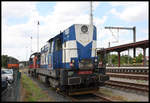 Die private 740721 wartete am 20.6.2018 im Bahnhof Kolin auf ihren nächsten Einsatz.