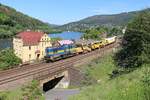 740 741-4 mit eiem Bauzug zu sehen am 02.06.19 in Brná nad Labem.