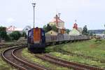 CZ-VD 740 631-7 am 11.August 2019 im Bahnhof Moravske Budejovice.